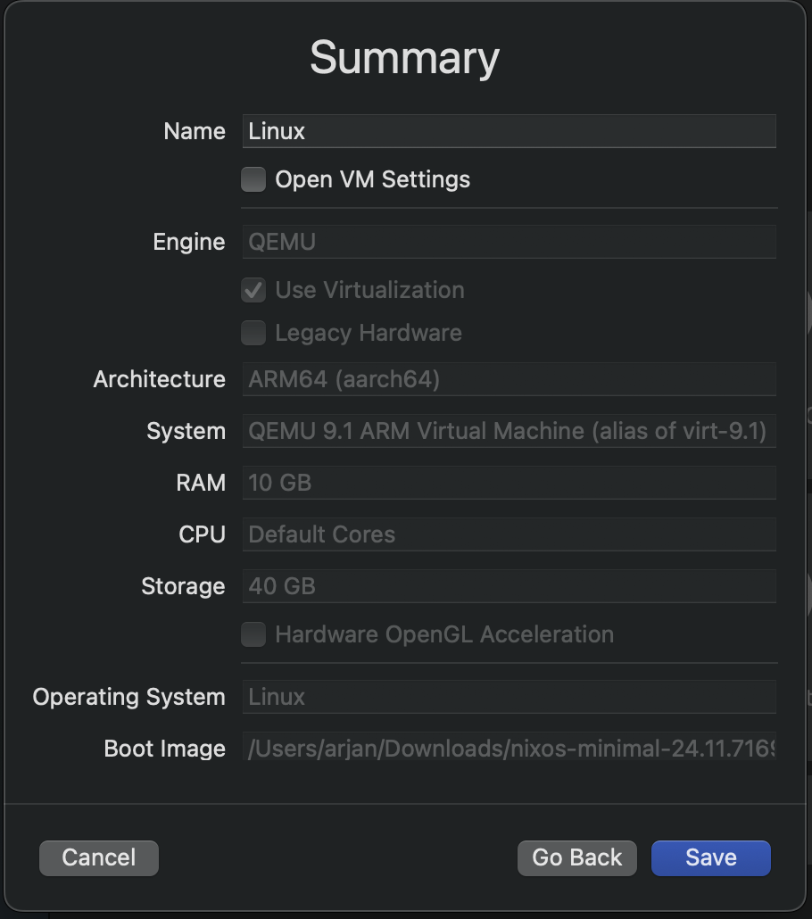 UTM wizard summary screen